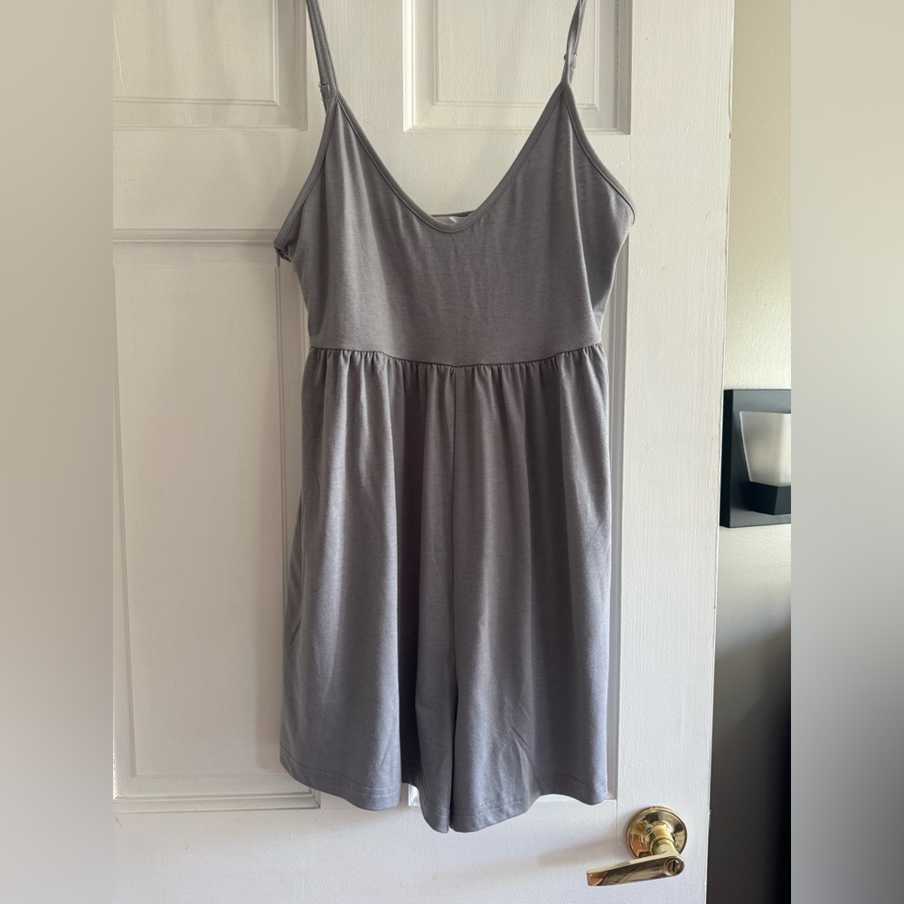 Grey pocket romper